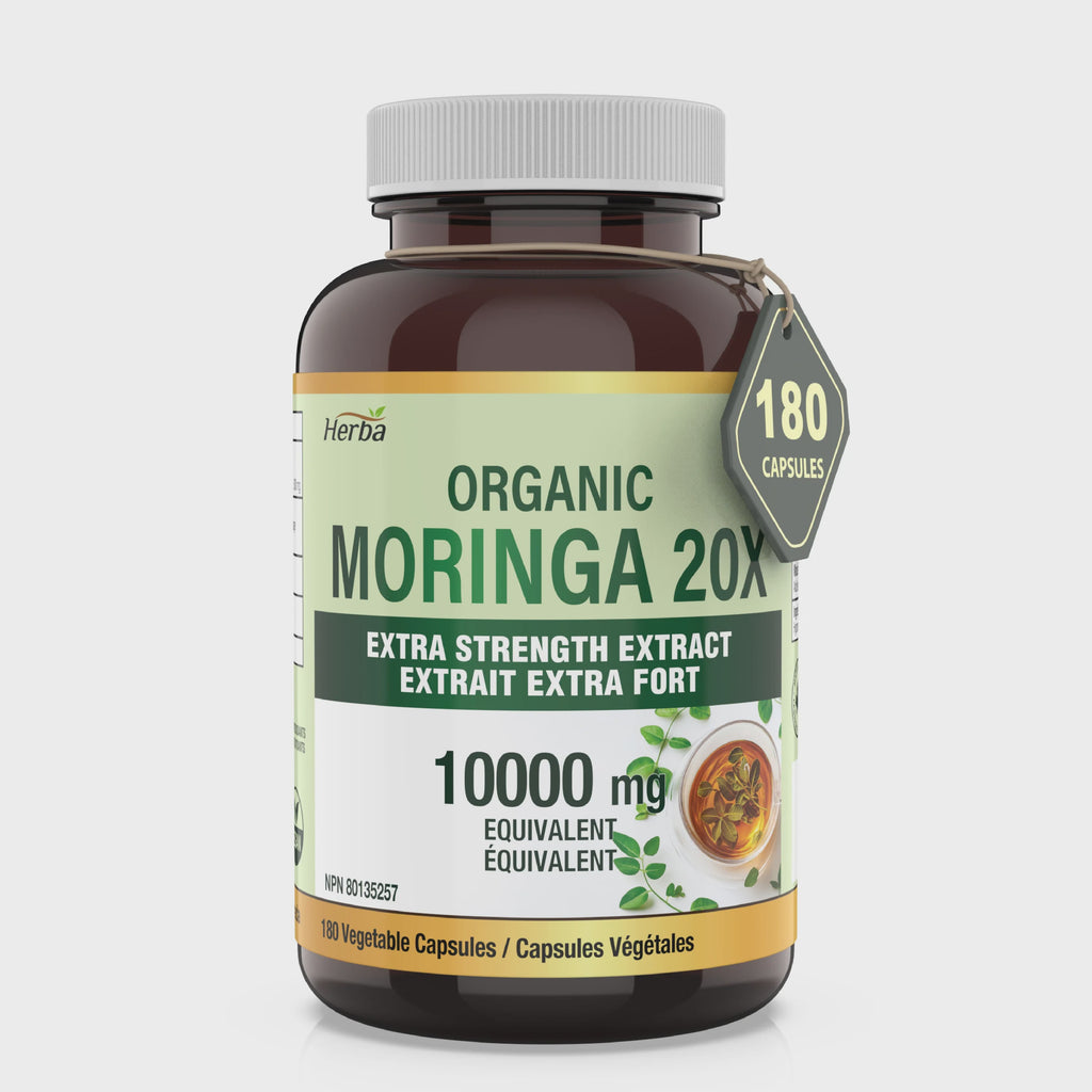 Organic  Moringa 20 X - 1000 mg-180 cap