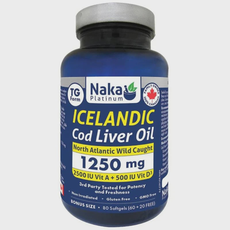 Icelandic Cod Liver Oil 1250 Mg - 80sof