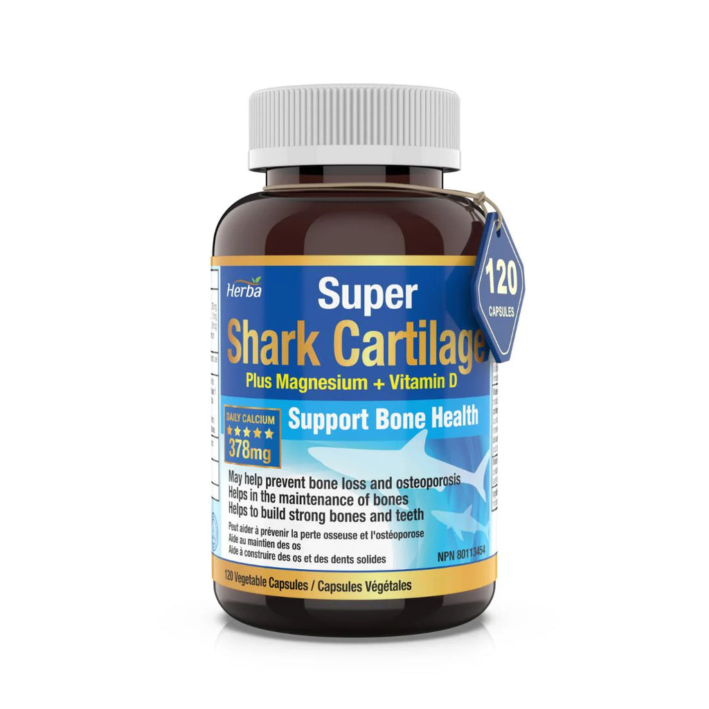 Herba Health Shark Cartilage Plus Magnesium + Vitamin D, 120 capsules