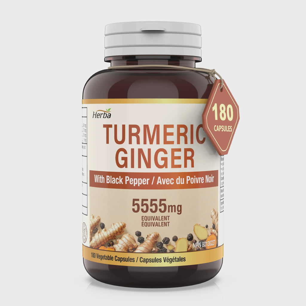 Turmeric Ginger -With Black Pepper 5555mg -180 cap