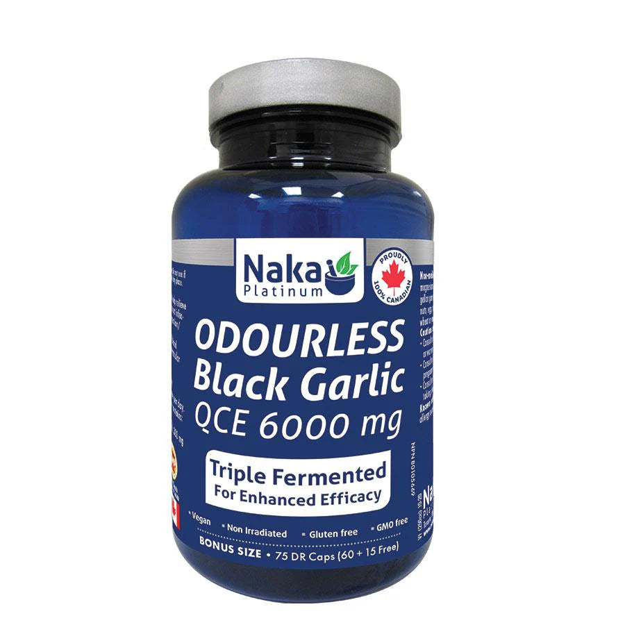 Odourless Black Garlic QCE 6000mg-75 caps