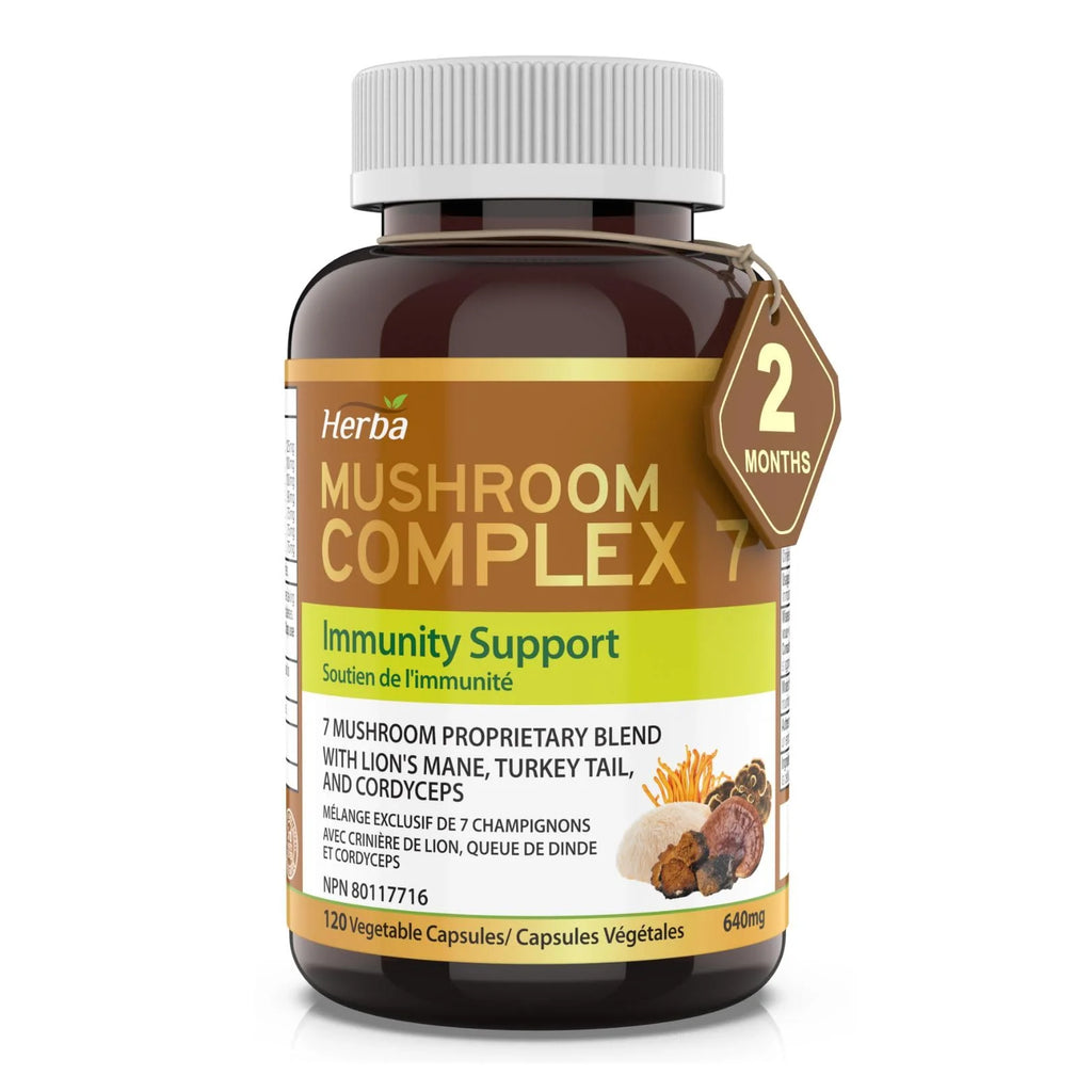 Herba Health Mushroom COMPLEX 7 Immunity Support, 120 Capsules