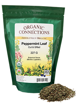 Organic Connections Peppermint Leaf Cut & Sifted, 0.5 lb/ 227G