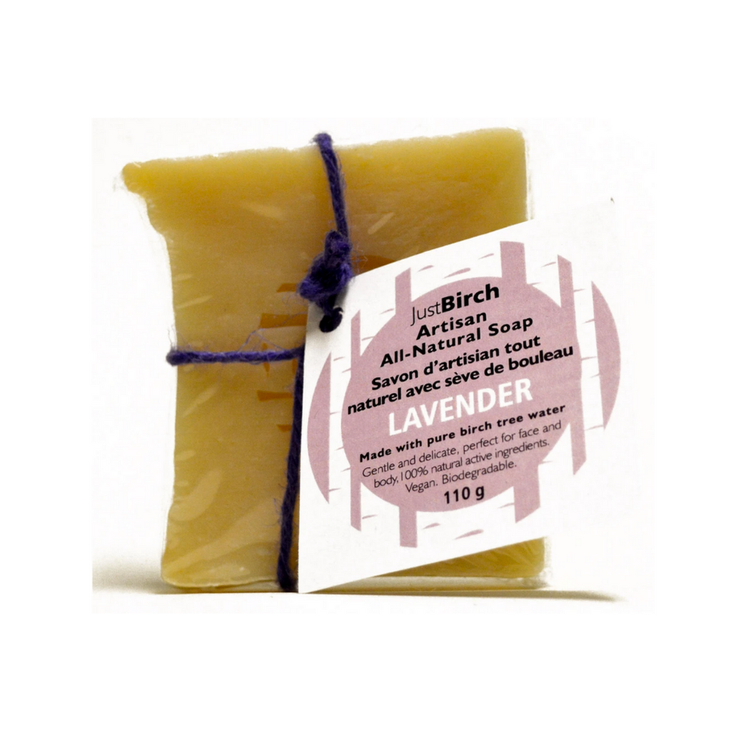Just Birch Artisan All-Natural Soap, Lavender, 110g