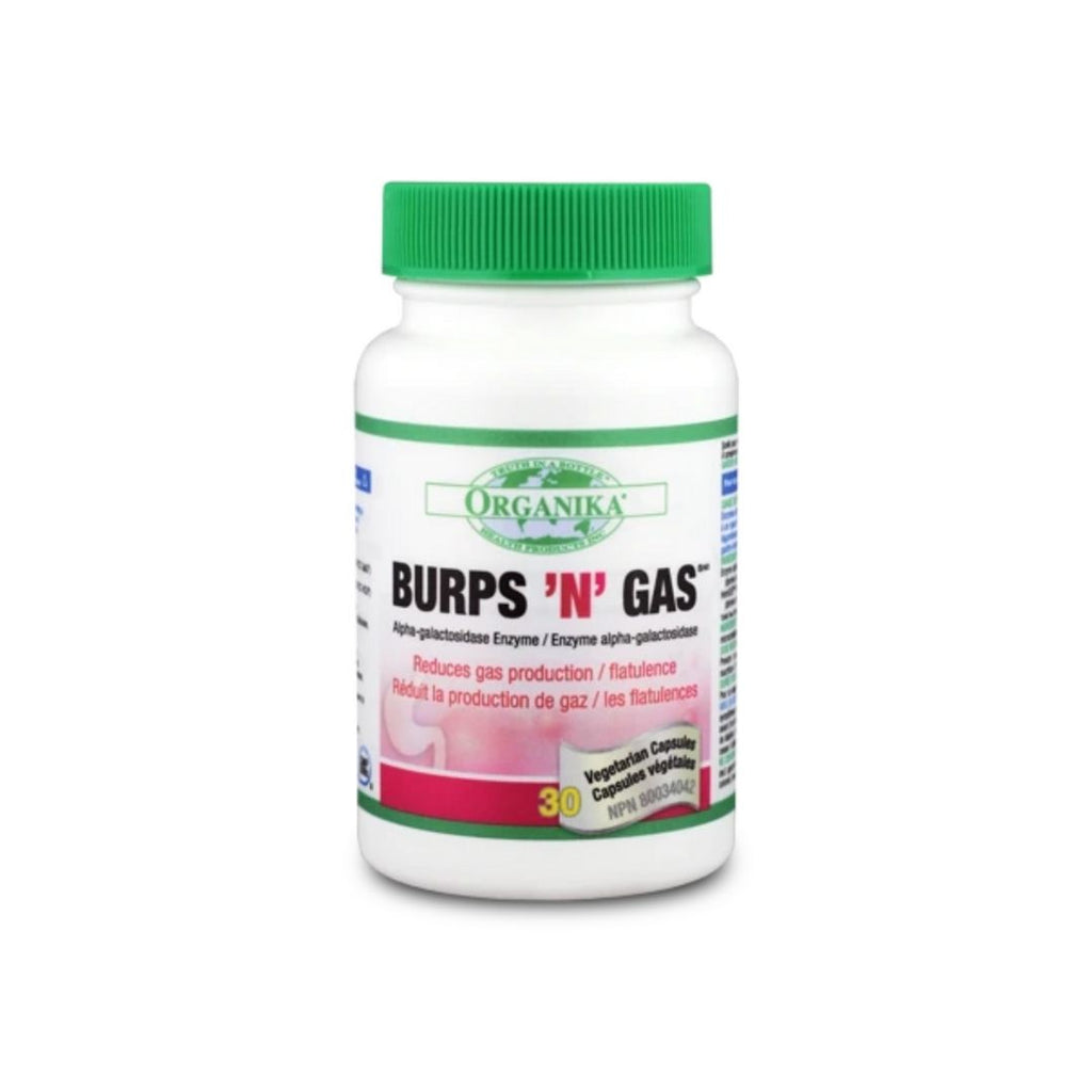 Organika Burps ‘n Gas, 30 Capsules