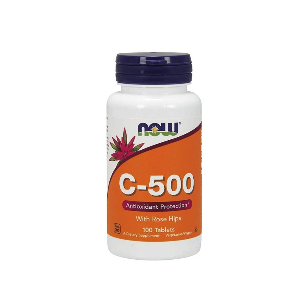 NOW C-500 with Rose Hips, 100 Tablets