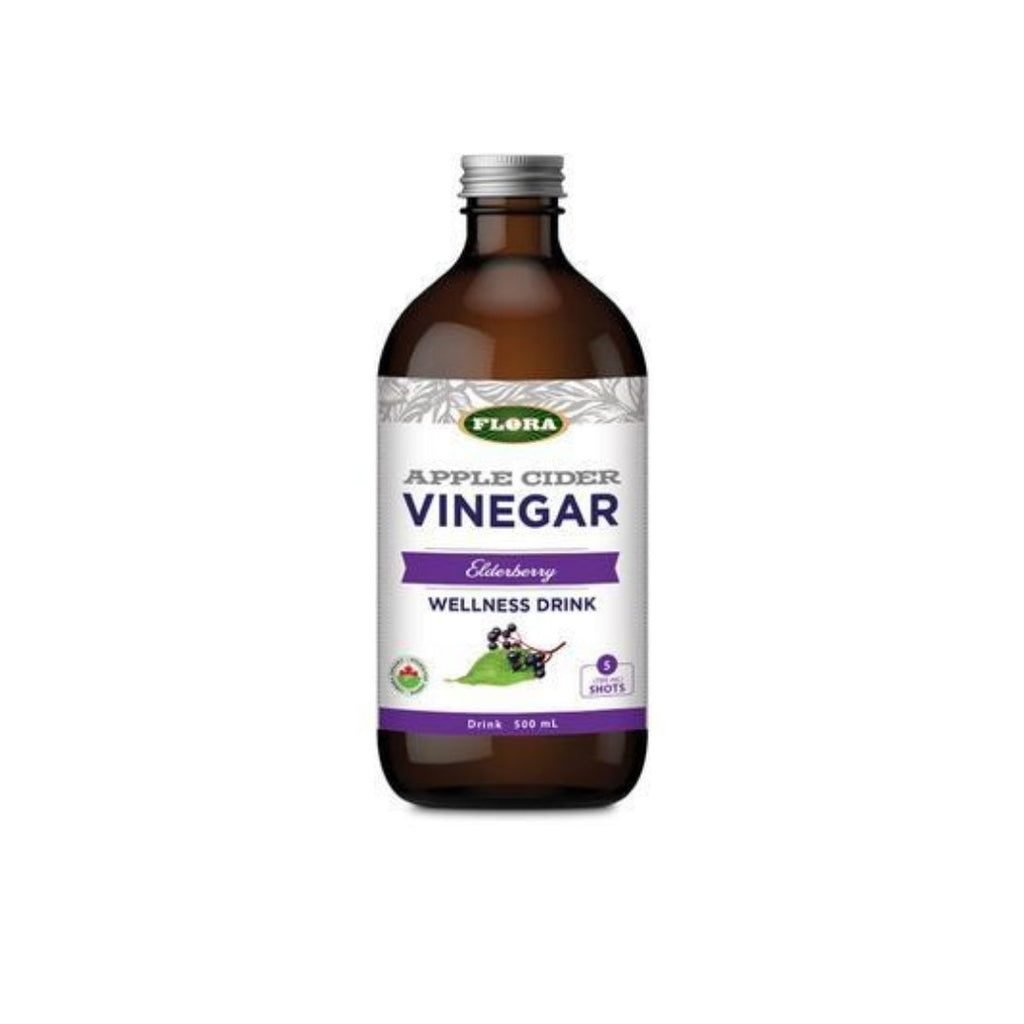 FLORA Apple Cider Vinegar (Elderberry), 500 mL