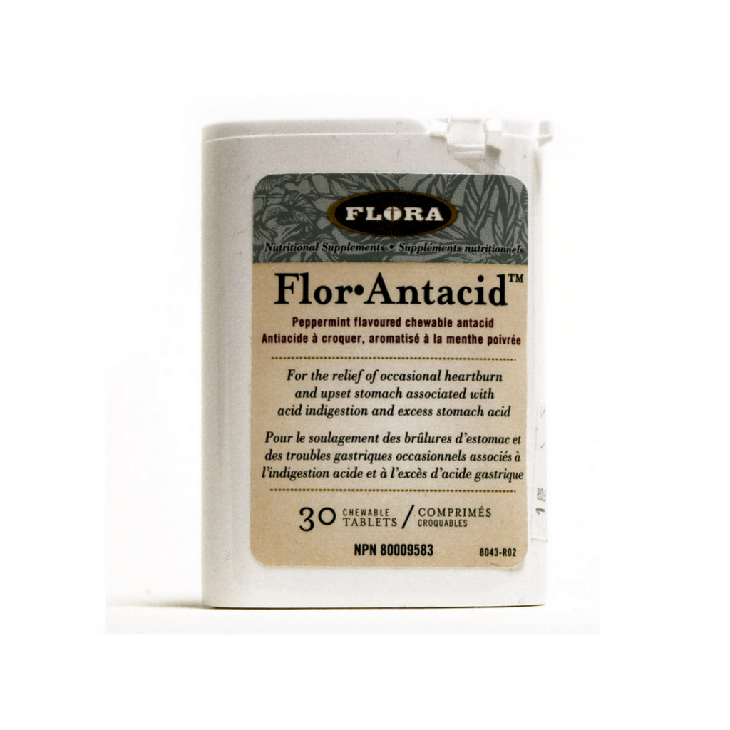 Flor Antacid Peppermint, 30 chewable tablets