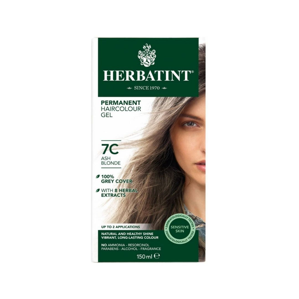 Herbatint™ "C" Series Natural Herb Based Hair Colour #7C Ash Blonde, 125 mL