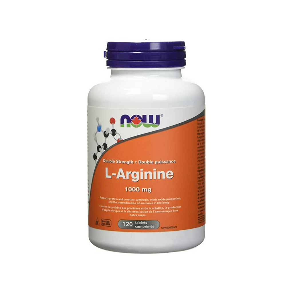 NOW L-Arginine 1000mg, 120 Tablets