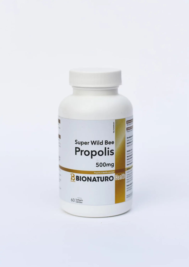 BionaturoLab Super Wild Bee Propolis 500 mg, 60 Capsules