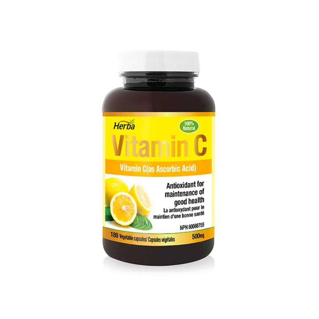 Vitamin C (as ascorbic acid ) 500mg, 180 capsules