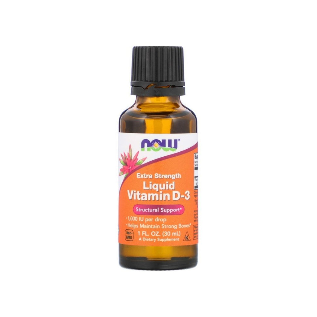 NOW Vitamin D-3 Extra Strength 1,000 IU, Drop Liquid 30 mL