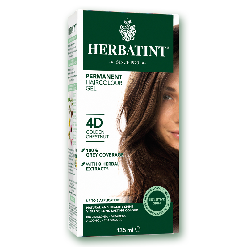 Herbatint™ "D" Series Natural Herb Based Hair Colour #4D Golden Chestnut