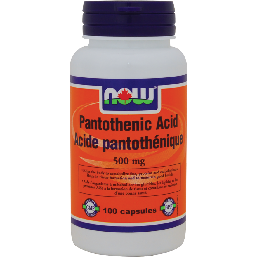 Pantothenic Acid 500 mg  Capsules  100'